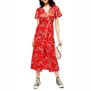 TOPSHOP SATIN MIDI DRESS (LIKE NEW)